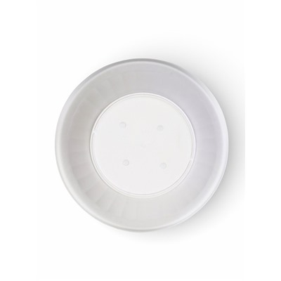 Горшок для цветов «Венеция», 10 л, d=32 см, h=25 см, пластиковый, с поддоном, белый