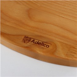 Доска разделочная деревянная Adelica «Овальная», 28×18×1.8 см, пропитана минеральным маслом, берёза