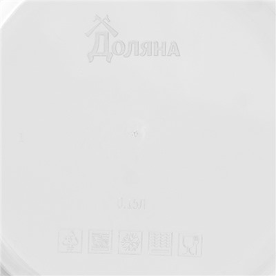 Контейнер для хранения еды Доляна, пищевой, 150 мл, прозрачный, крышка синяя