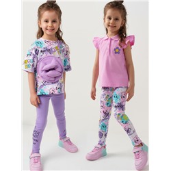 Брюки трикотажные для девочек (легинсы), 2 пары в комплекте