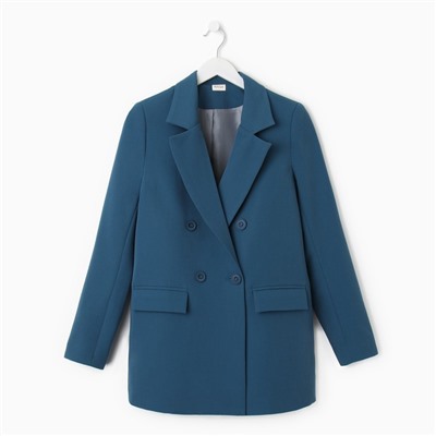 Пиджак женский MINAKU: Classic, цвет морская волна, размер 44