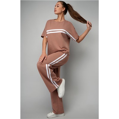 Женский костюм оверсайз из футера двухнитки Happyfox