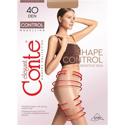 Колготки женские CONTE CONTROL 40 Колготки с утягивающими шортиками