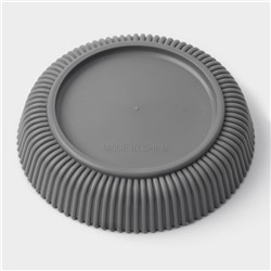 Горшок для цветов с поддоном, 12×11.5 см, пластиковый, серый