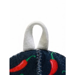 Шапка для бани и сауны «Перчик», полиэфир, шерсть, «Добропаровъ»