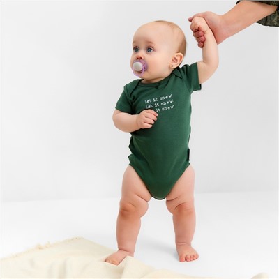 Боди детское «Крошка Я. Еловые веточки», рост 62-68 см