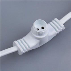 Шнур питания для сосулек 3 выхода, белая нить