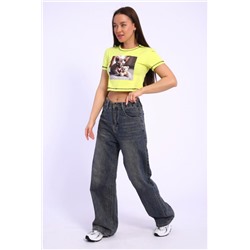 футболка- топ 74249 (Лимонный)