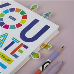 Закладки с клеевым краем 15х50мм 4диз. х20шт. пластик фигурные "Cute Stories" 090922 Хатбер