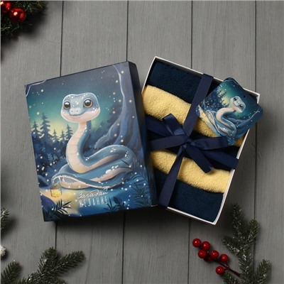 Набор махровых полотенец Этель «Волшебная змея» 30×30 см -5 шт., 100% хл, 340 г/м²