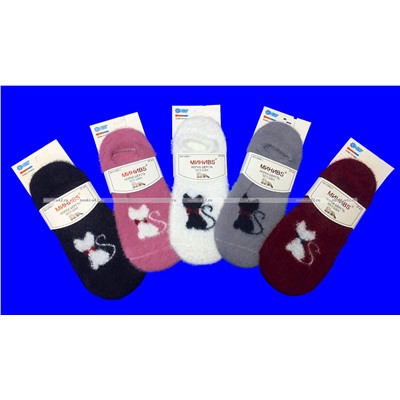 МИНИBS носки женские укороченные ангора НОРКА ШЕРСТЬ «Кошечка»
