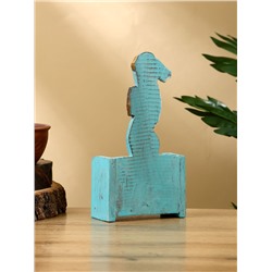 Календарь настольный «Морской конёк», 11×5×19 см, дерево, бирюзовый