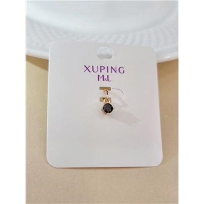 Кулон коллекция "Xuping ML" покрытие позолота, вставка: фианит, цвет: черный, арт.101.183