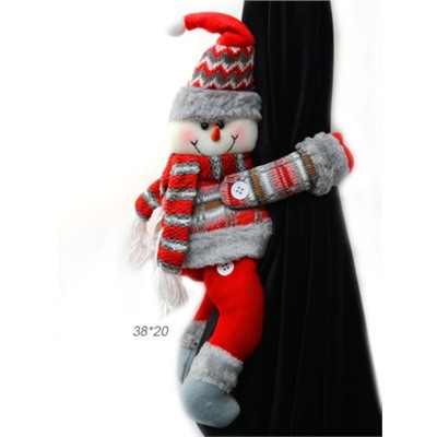 Новогоднее украшение Снеговик 38*20 см / Е105 /уп 100/ на липучках