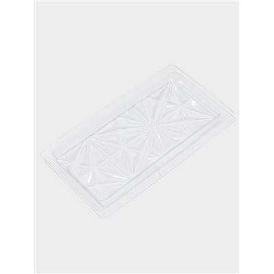 Форма для шоколада «Цветы», пластик, 20.5×10.5×1.5 см, прозрачная