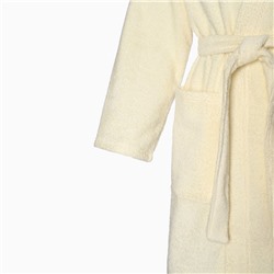 Халат махровый женский «Экономь и Я», размер 44-46, цвет молочный, 340 г/м², 100% хлопок с AIRO