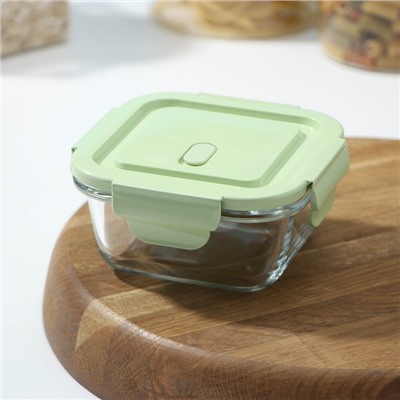 Контейнер Доляна Cook and Freeze, 300 мл, 12×6 см, с крышкой, жаропрочное стекло, МИКС