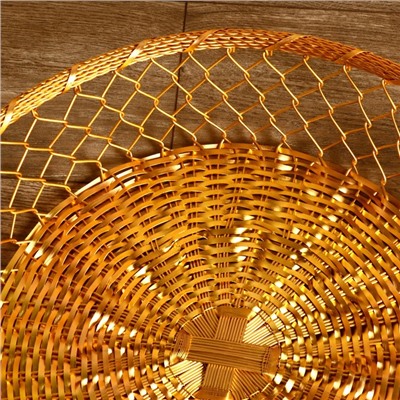 Корзинка для фруктов «Захра», 52×52×9 см, алюминий