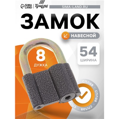Замок навесной, 54×80 мм, 3 ключа