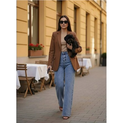 Джинсы трубы широкие палаццо