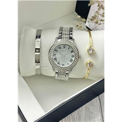 Подарочный набор для женщин часы, 2 браслета + коробка #22853318