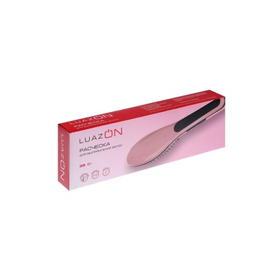 Расческа Luazon LR-01, электрическая, 35 Вт, дисплей, регулировка t, 220 В, розовая
