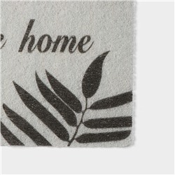 Коврик придверный Доляна Welcome home, 38×58 см, серый