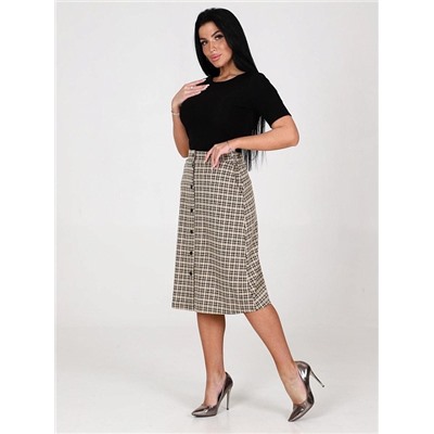 Юбка "Магда" (Клетка бежевая)