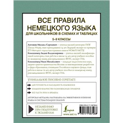 АСТ М.С. Антонов, И.М. Компаниец, Л.В. Компаниец "Все правила немецкого языка для школьников в схемах и таблицах. 5-9 классы"