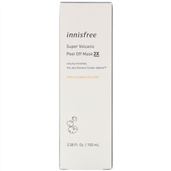 Innisfree, пилинговая маска-пленка из вулканической глины 2X, 100 мл (3,38 жидк. унции)