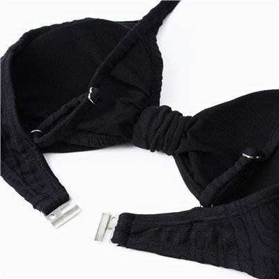 Купальник раздельный женский, геометрия на черном, размер 48 (L)