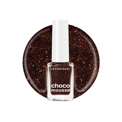 Лак для ногтей брауни Jeanmishel блестки тон 474, 6 мл