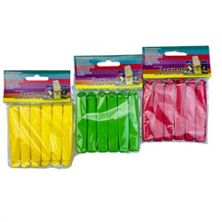 Зажимы для пакетов 6шт в упаковке,  ассорти, длина 9см