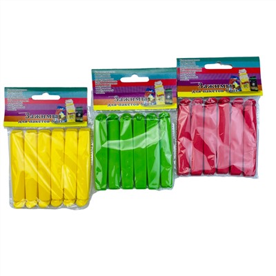 Зажимы для пакетов 6шт в упаковке,  ассорти, длина 9см