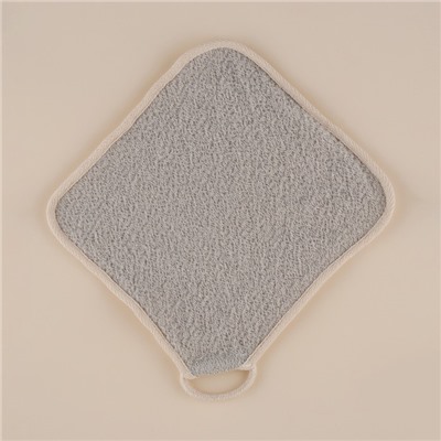Мочалка массажная SL Home «Ортика», бамбуковое волокно, 21×20.5 см, бежевая