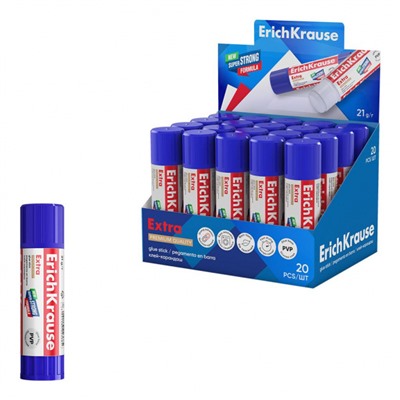 Клей-карандаш 21 гр ПВП (PVP) ЭКСТРА 2368 ErichKrause