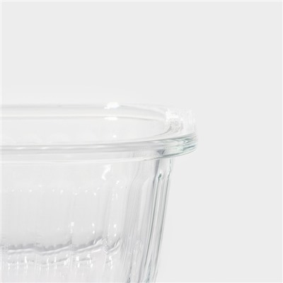 Контейнер для еды Доляна Basic, 640 мл, 17×12.5×6.3 см, прямоугольный, жаропрочного стекло, прозрачный
