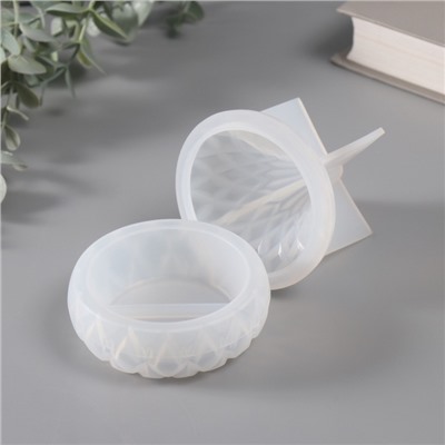 Молд силиконовый «Шкатулка капля» с крышкой 8.5×8.5×9.4 см