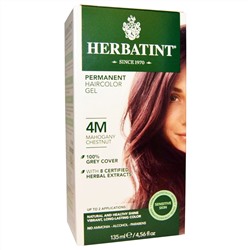Herbatint, Стойкая гель-краска для волос, 4M, красное дерево и каштан, 135 мл (4,56 жидкой унции)