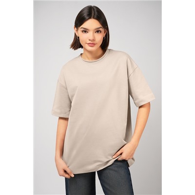 Женская футболка оверсайз из футера двухнитки Happyfox