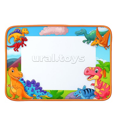 Коврик для рисования "Динозаврики" в коробке
