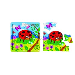 Игра из дерева "Божья коровка" (собираем по картинке) (Baby Step)