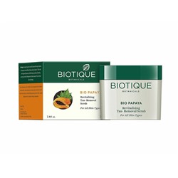 Biotique Papaya Revitalizing Tan Removal Scrub/Биотик Папайя Разглаживающий И Осстанавливающий Скраб 75г.
