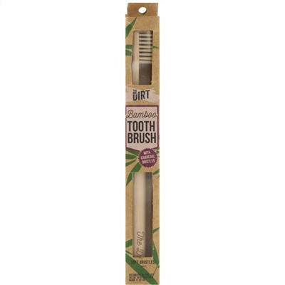 The Dirt, Bamboo Toothbrush with Charcoal Bristles, 1 Toothbrush