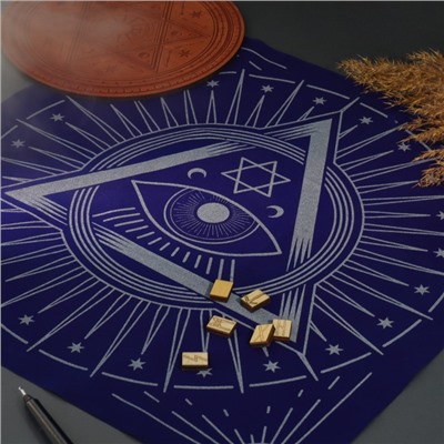 Скатерть для гадания бархатная «Глаз Оракула», 50×50 см, 16+