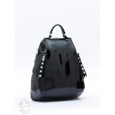 Рюкзак женский кожаный 19001-8 black Polina&Eiterou  в Новосибирске