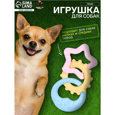 Игрушка плавающая «Трио» Пижон Premium, вспененный TPR, 17 см, желтая/розовая/голубая