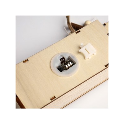 Светодиодная фигура «Фабрика подарков» 7.5×22×5 см, дерево, батарейки LR1130×3 (в комплекте), свечение тёплое белое