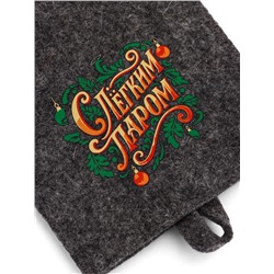 Рукавица для бани и сауны «С лёгким паром», полиэфир 70%, шерсть 30%, «Добропаровъ»