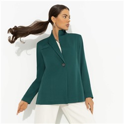 Жакет с асимметричным воротником, Дерзкий силуэт (зелёный)
